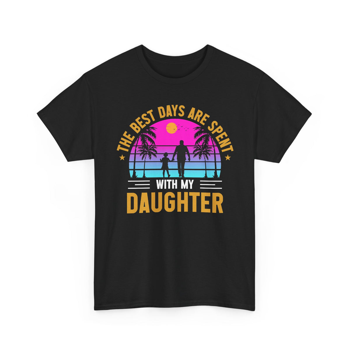 Daughter Sunset Beach T-Shirt — "The Best Days Are Spent Daughter" Family Tee