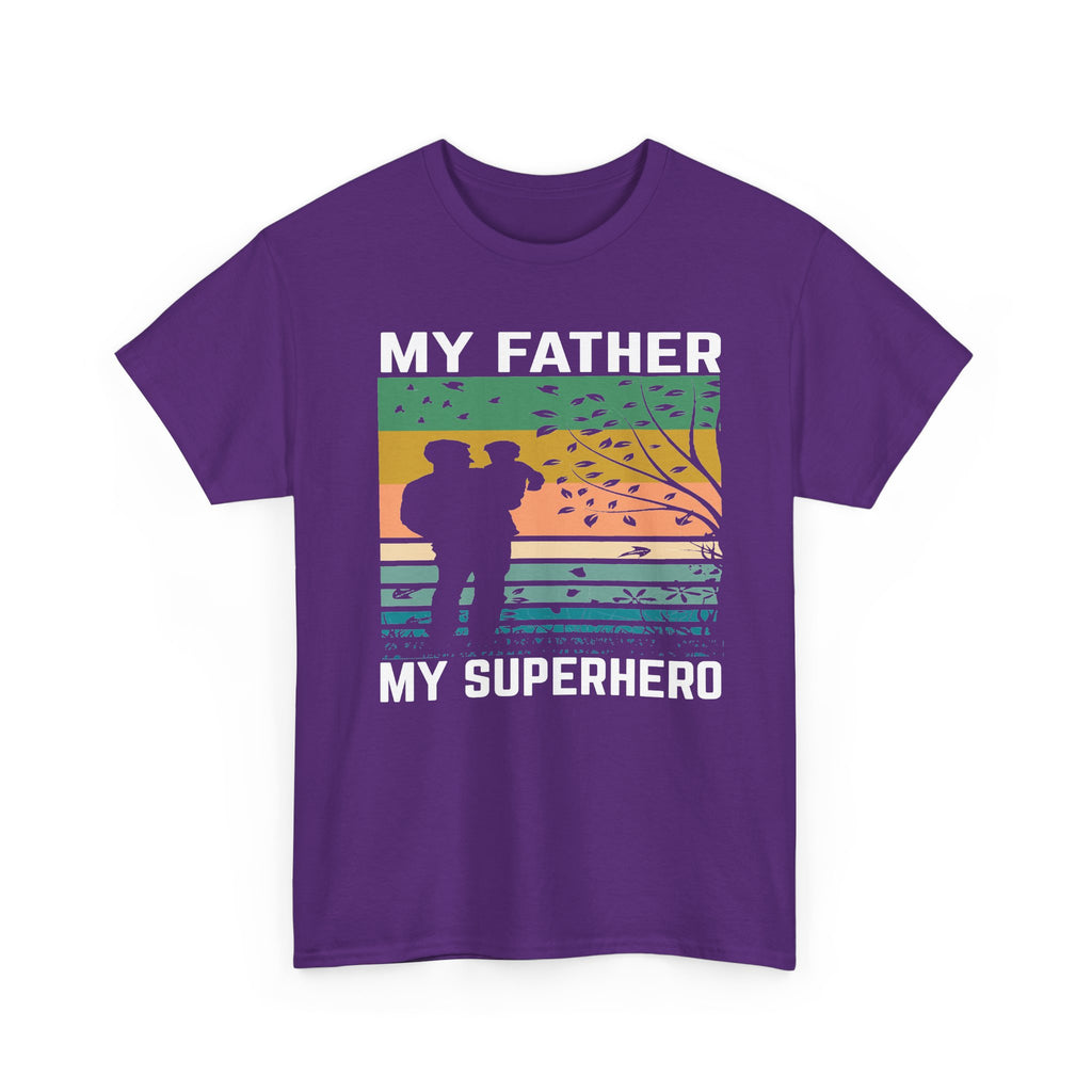 My Father My Superhero T-Shirt — Vintage Father’s Day Tee for Dads & Kids