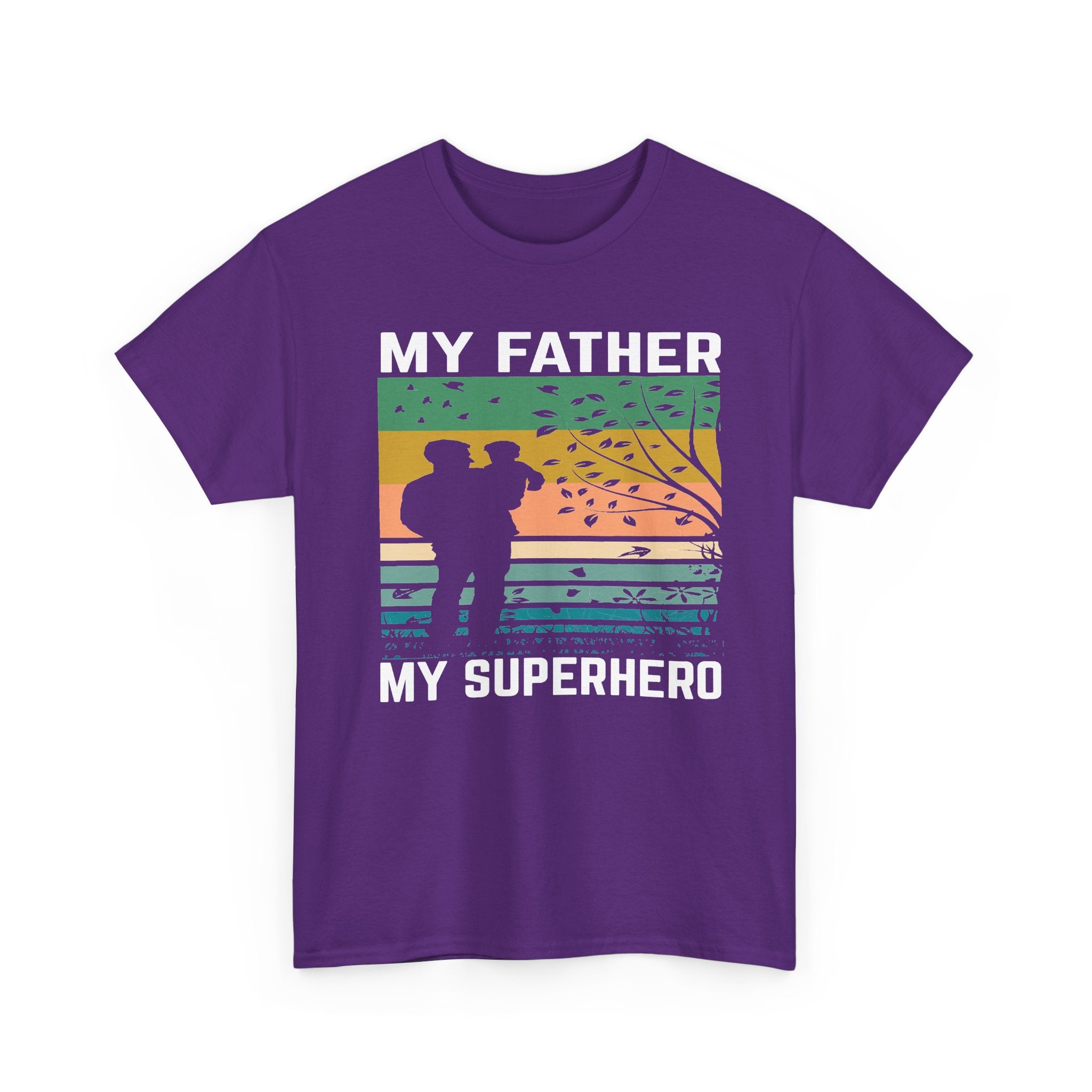 My Father My Superhero T-Shirt — Vintage Father’s Day Tee for Dads & Kids