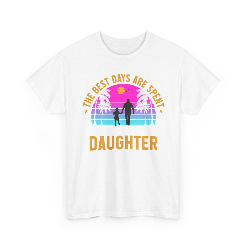 Daughter Sunset Beach T-Shirt — "The Best Days Are Spent Daughter" Family Tee