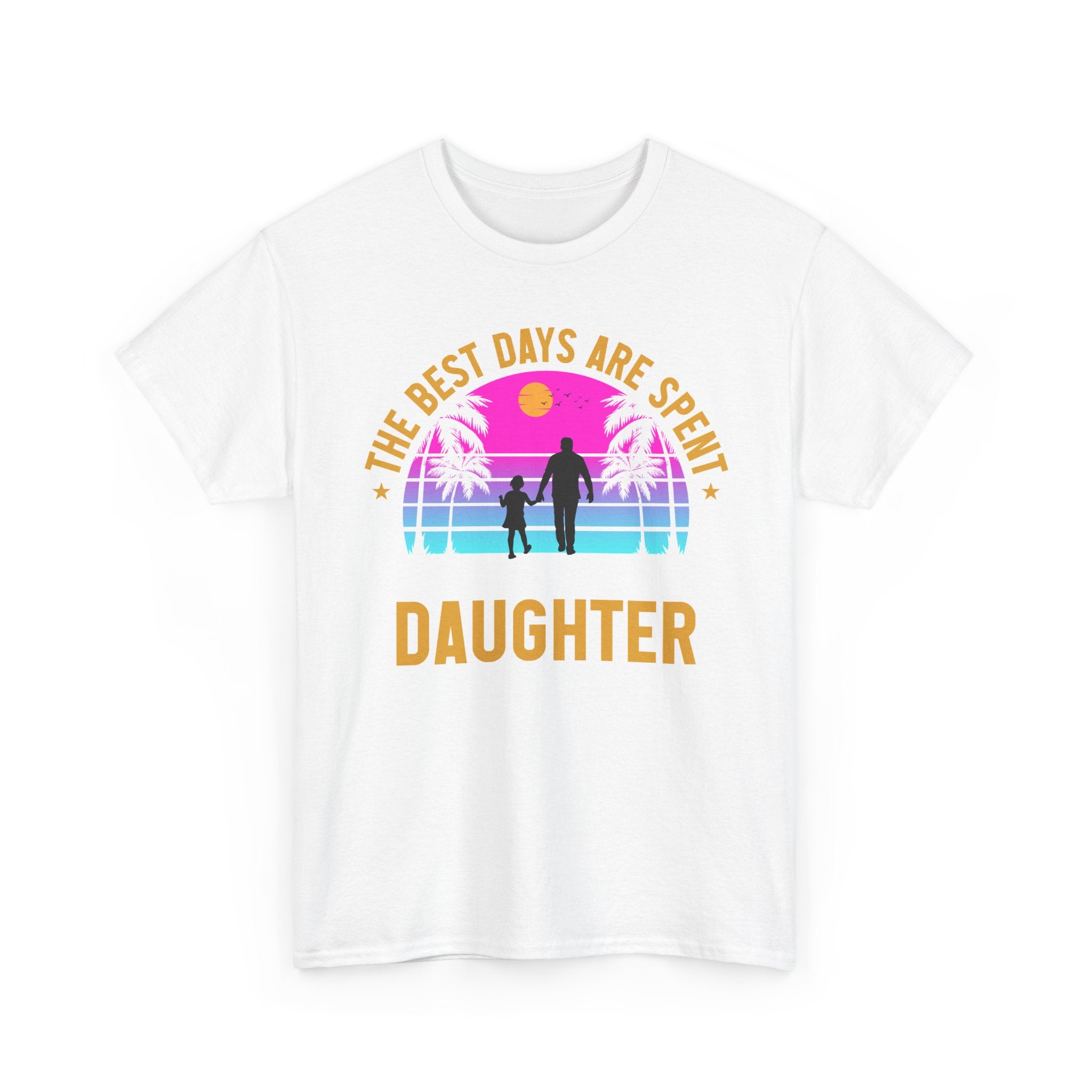 Daughter Sunset Beach T-Shirt — "The Best Days Are Spent Daughter" Family Tee