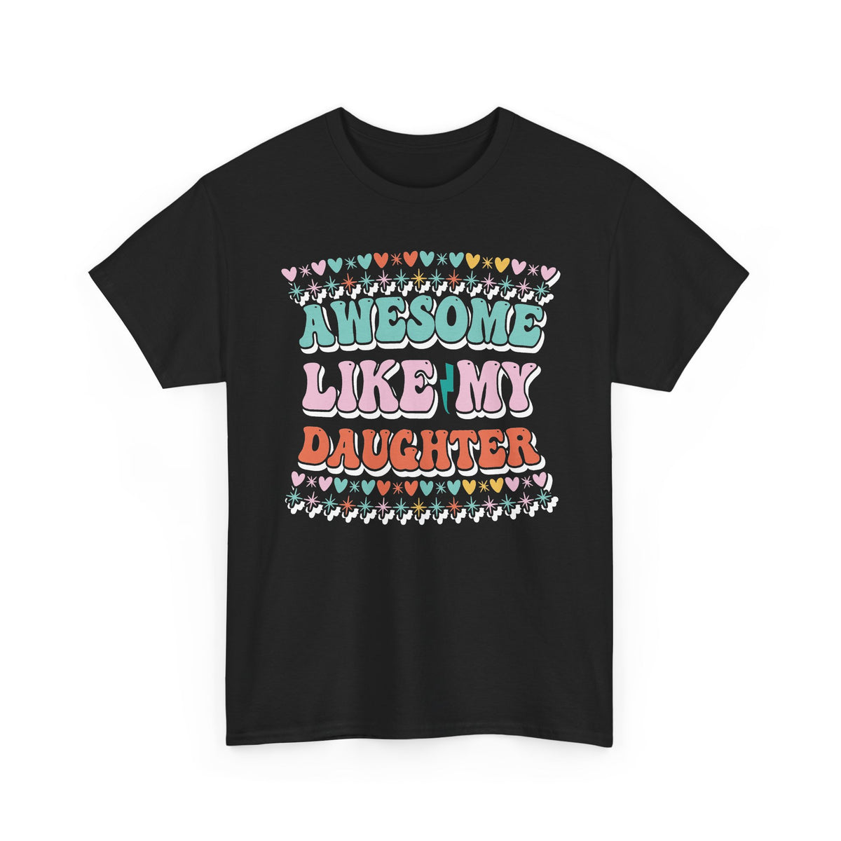 T-Shirt — "Awesome Like My Daughter" Cute Floral Kids & Mom Tee