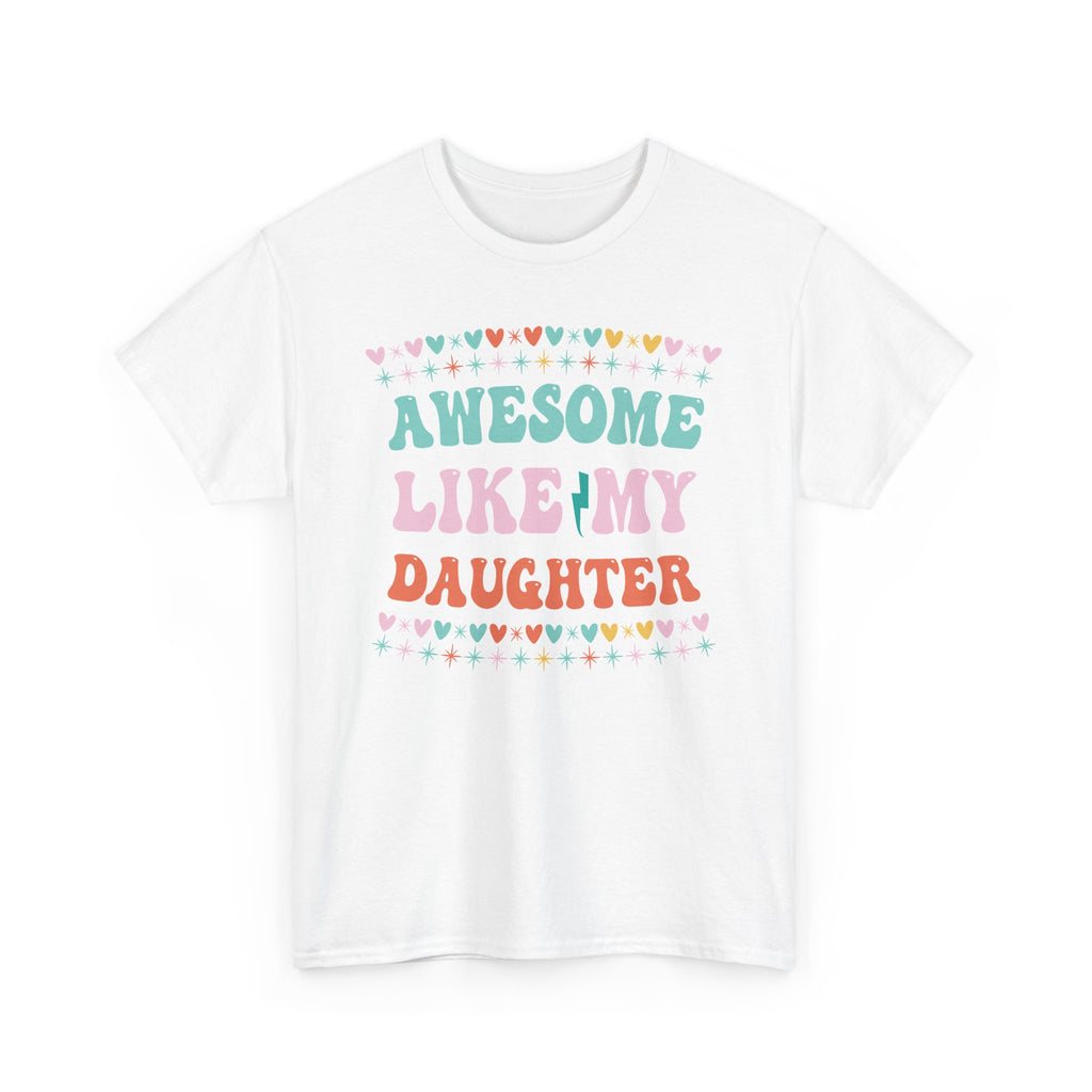 T-Shirt — "Awesome Like My Daughter" Cute Floral Kids & Mom Tee