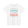 T-Shirt — "Awesome Like My Daughter" Cute Floral Kids & Mom Tee