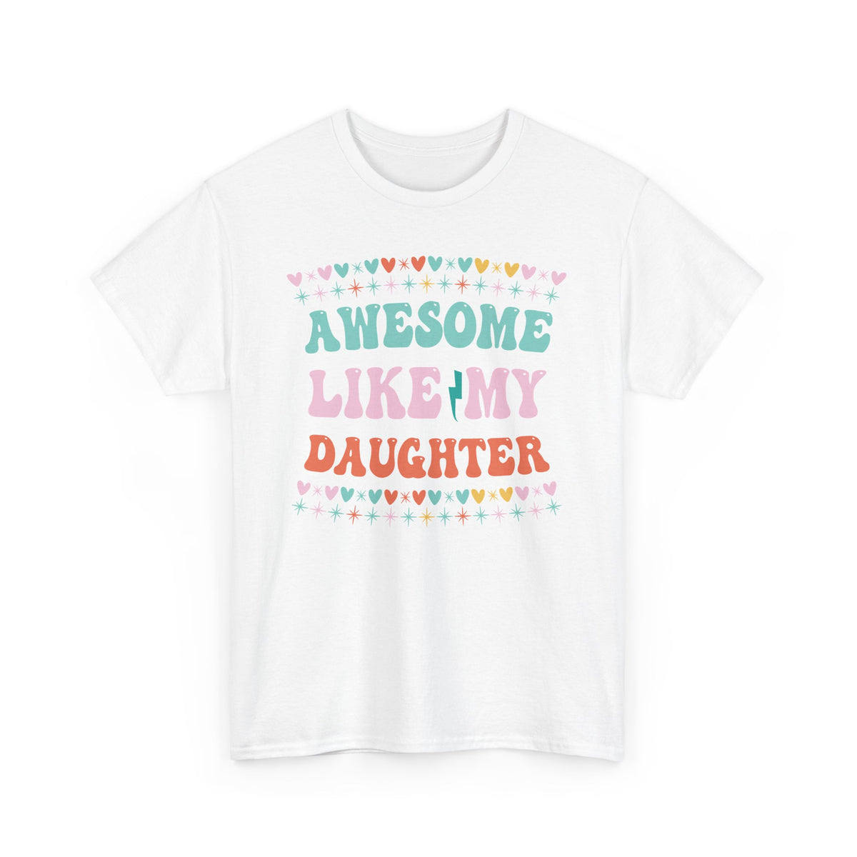 T-Shirt — "Awesome Like My Daughter" Cute Floral Kids & Mom Tee