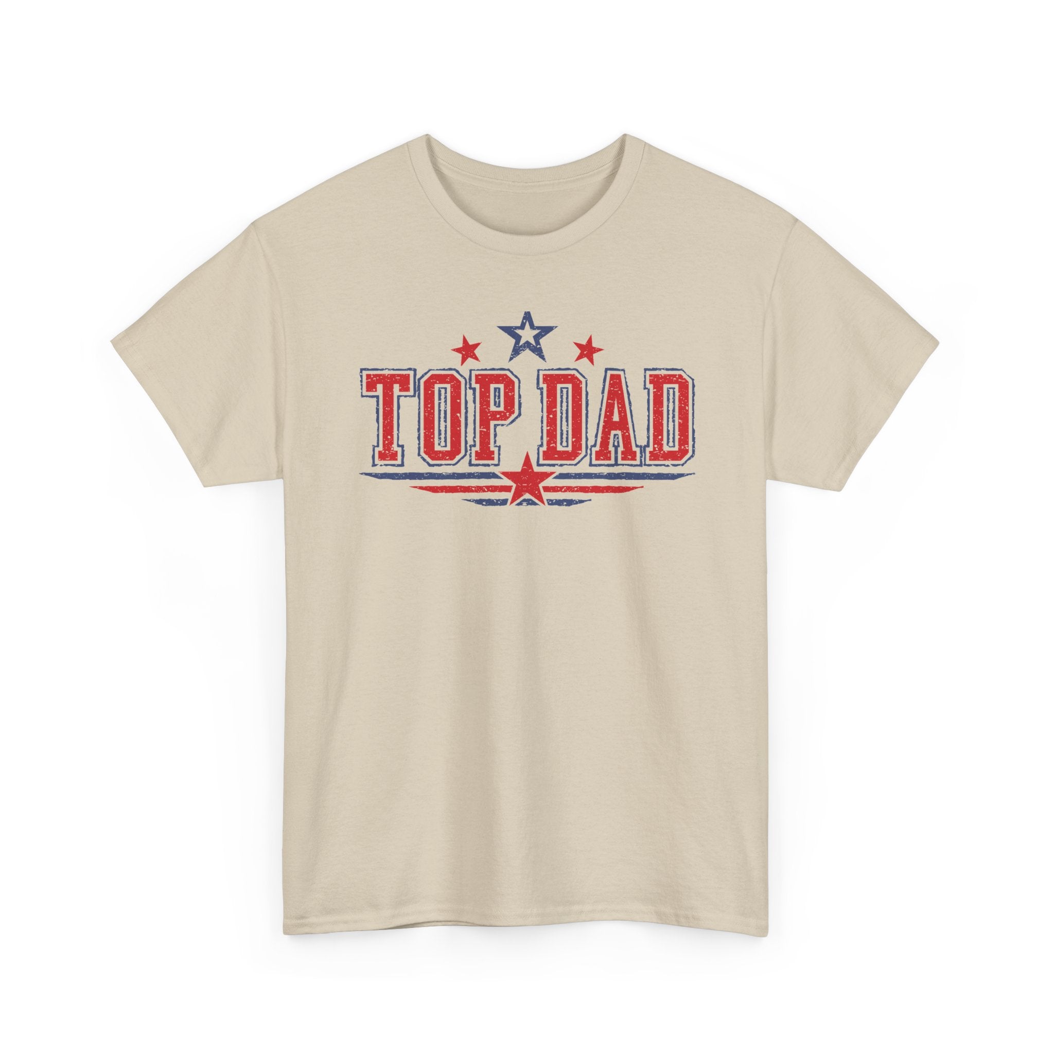 Top Dad T-Shirt – Patriotic Red & Blue Father’s Day Tee