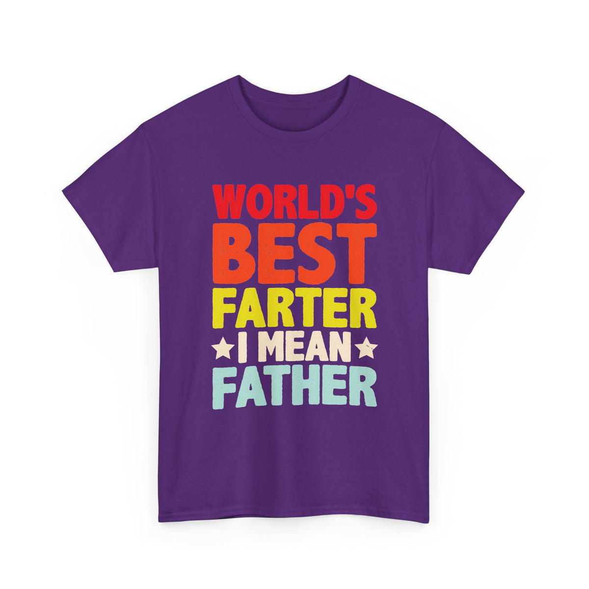 Funny Dad T-Shirt – "World's Best Farter I Mean Father" Father's Day Tee