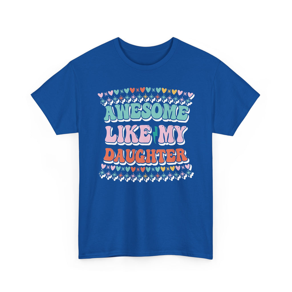 T-Shirt — "Awesome Like My Daughter" Cute Floral Kids & Mom Tee
