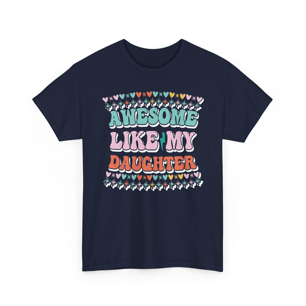 T-Shirt — "Awesome Like My Daughter" Cute Floral Kids & Mom Tee
