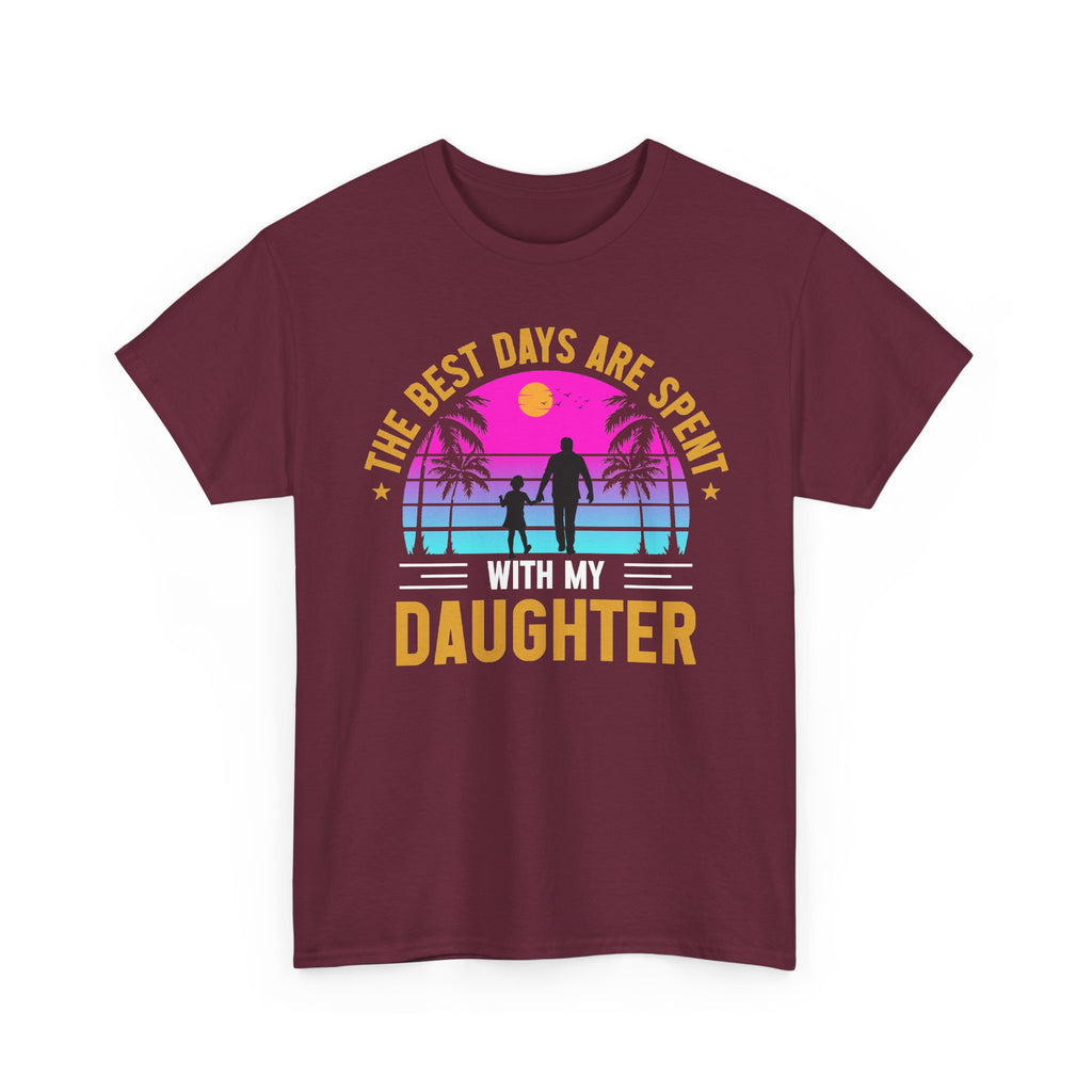 Daughter Sunset Beach T-Shirt — "The Best Days Are Spent Daughter" Family Tee