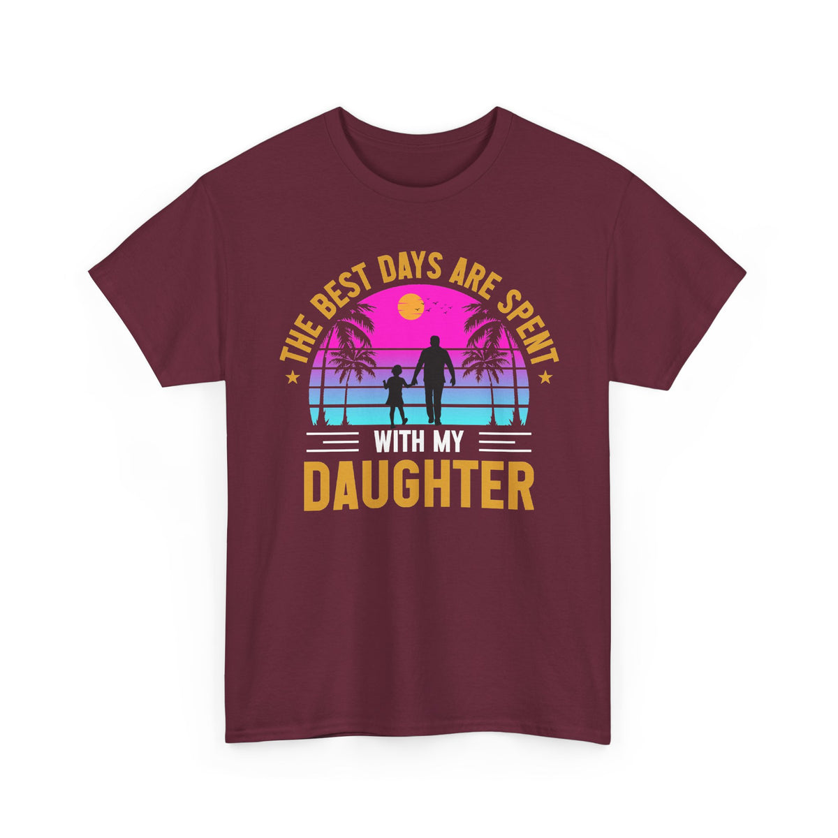 Daughter Sunset Beach T-Shirt — "The Best Days Are Spent Daughter" Family Tee