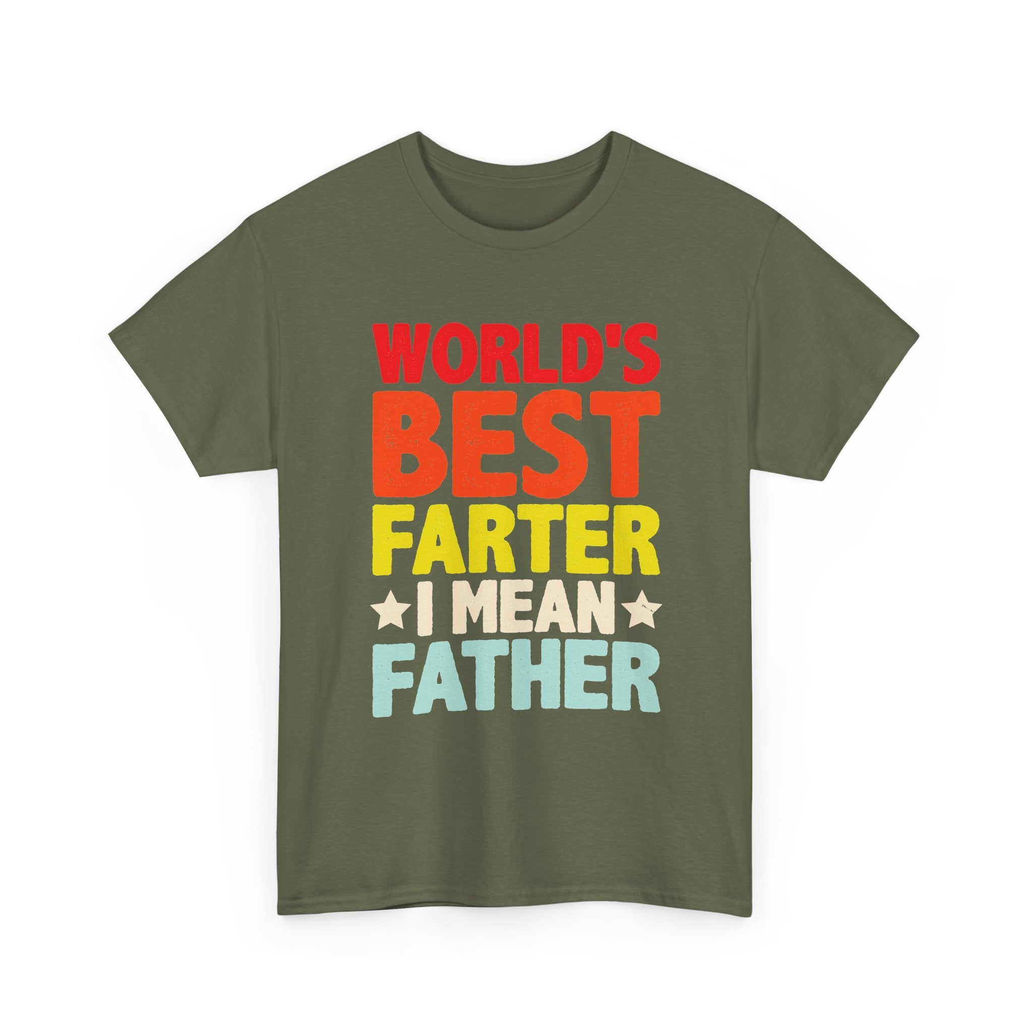 Funny Dad T-Shirt – "World's Best Farter I Mean Father" Father's Day Tee