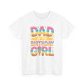 Dad of the Birthday Girl Tee — Colorful Retro Celebration Father's Day Shirt